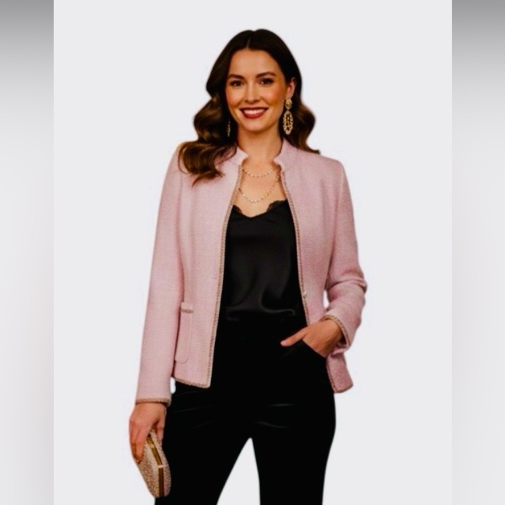 WALTER Woman’s Blazer in Blush Pink – Classic & Sophisticated Size 10